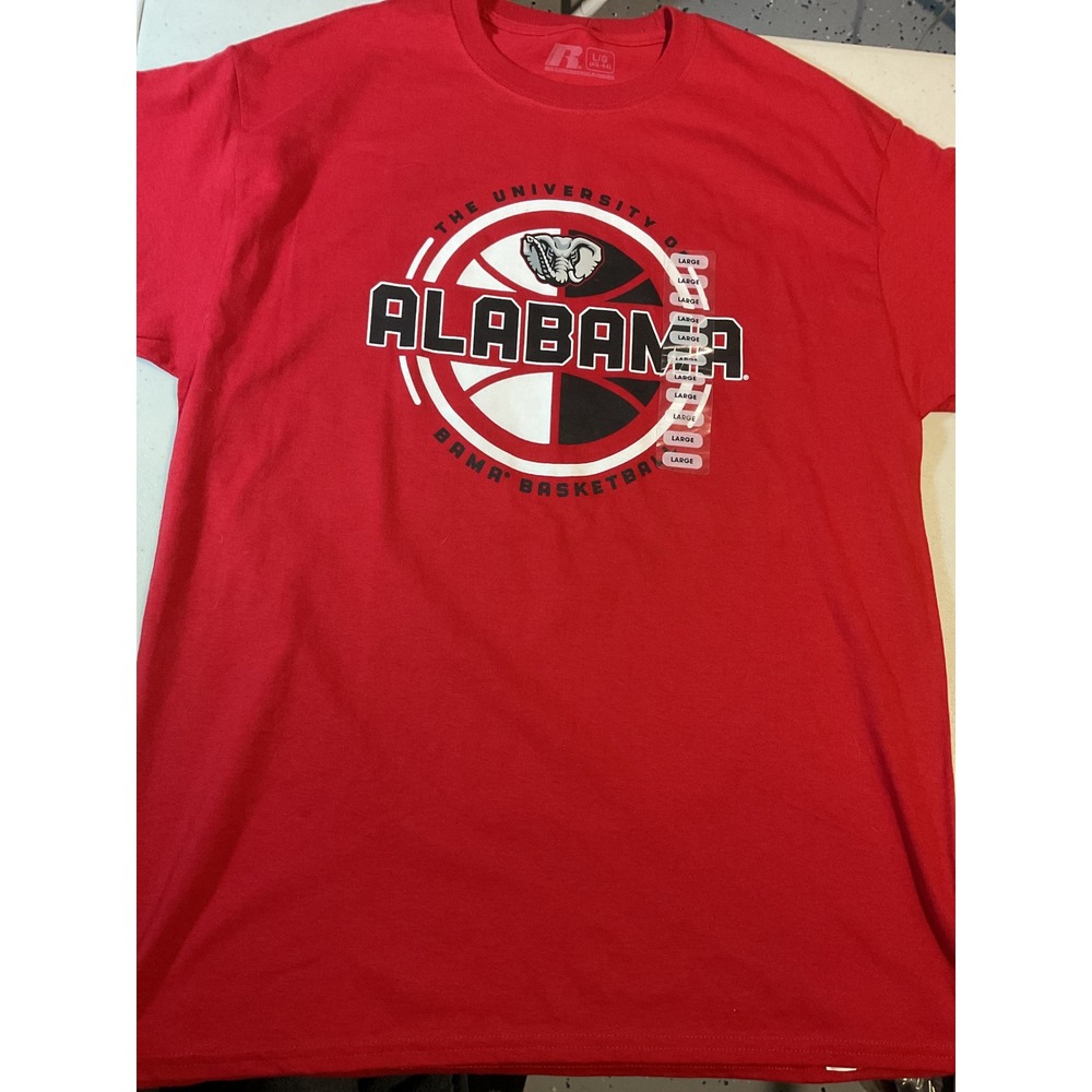 Russell Athletic University of Alabama Crimson Tide Basketball T Shirt Large